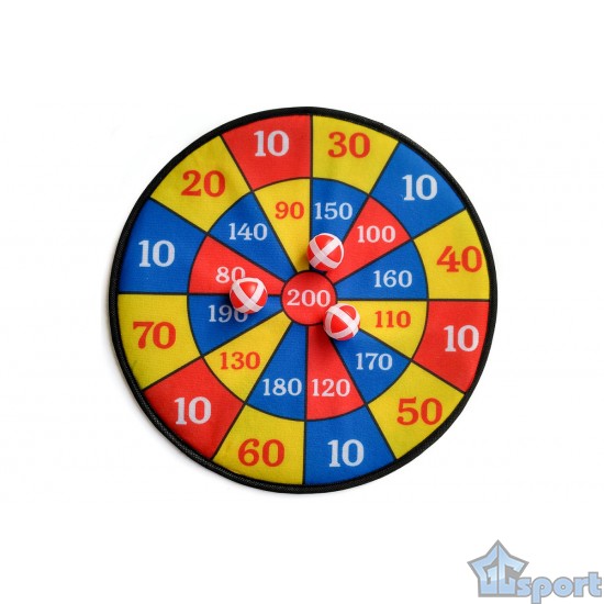 Дартс детский 36см, безопасный, с шариками на липучках