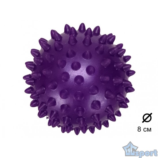 Мяч массажный надувной 8см фиолетовый