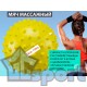 Мяч массажный надувной 18см желтый