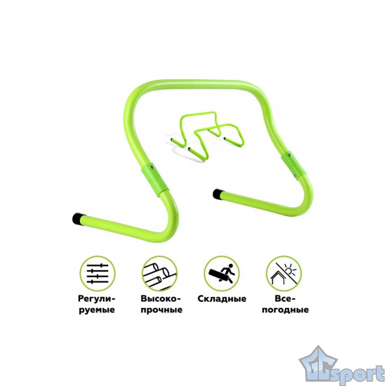 Барьер тренировочный регулируемый 1шт, 15-30см (зеленый Neon)