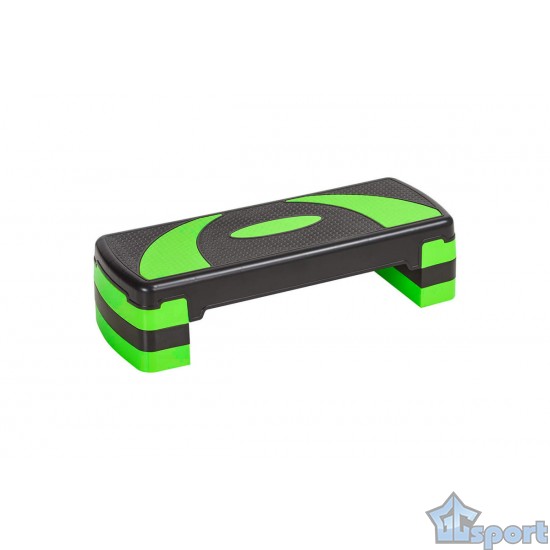 Степ доска GCsport Base 3-х уровневая (зеленая), (степ платформа)