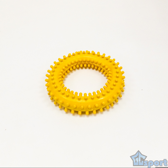 Кольцо массажное с шипами 110мм, желтое