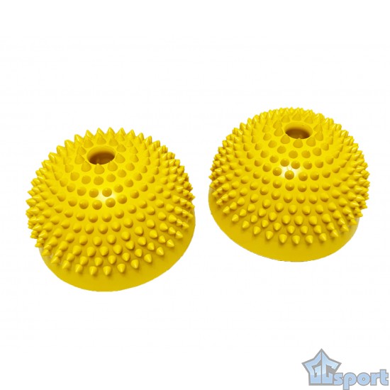 Массажная подушка полусфера балансировочная с отверстием 2шт желтая