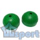 Массажная подушка полусфера балансировочная с отверстием 2шт зеленая