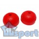 Массажная подушка полусфера балансировочная с отверстием 2шт красная