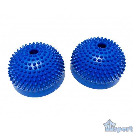 Массажная подушка полусфера балансировочная с отверстием 2шт синяя