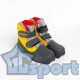 Детские лыжные ботинки MARAX MXS KIDS SNS серо-желтые сине-серебряные серые