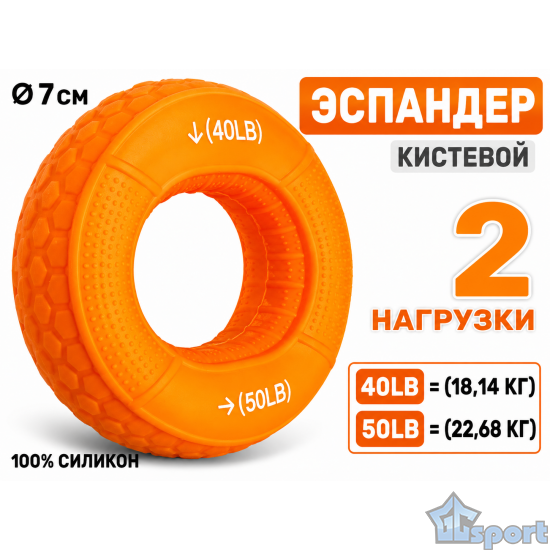 Эспандер кистевой с двойной нагрузкой 40-50 LB