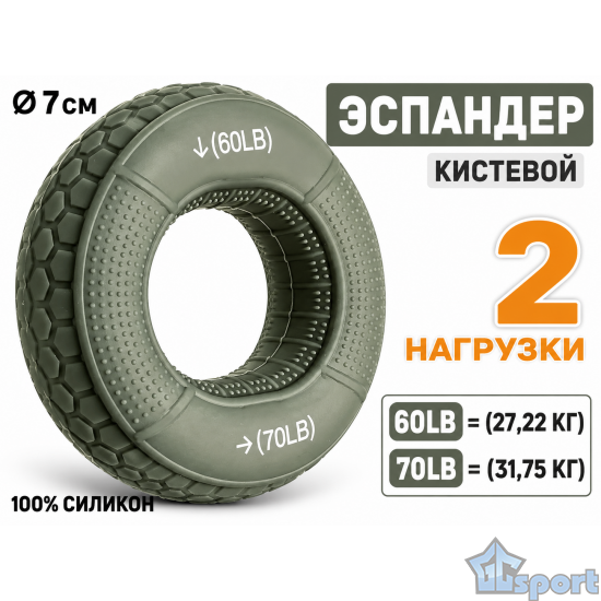 Эспандер кистевой с двойной нагрузкой 60-70 LB