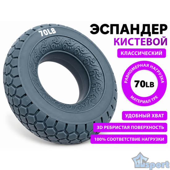 Кистевой эспандер W3FC 70 LB серый