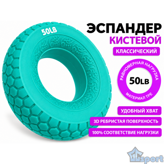 Кистевой эспандер W3FC 50 LB бирюзовый