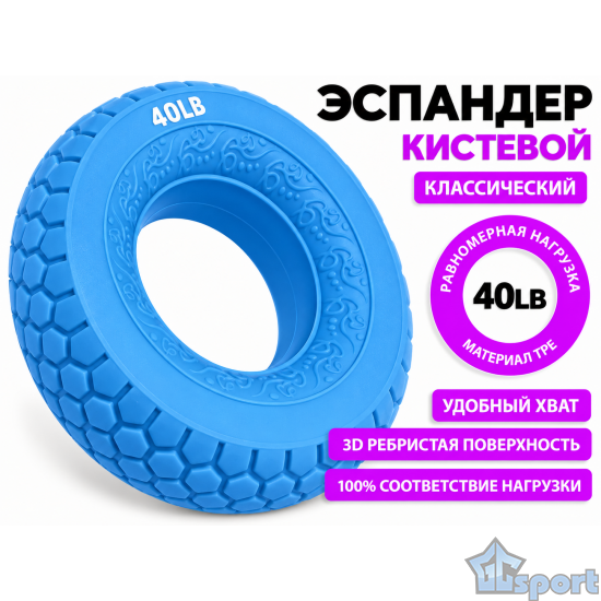 Кистевой эспандер W3FC 40 LB голубой