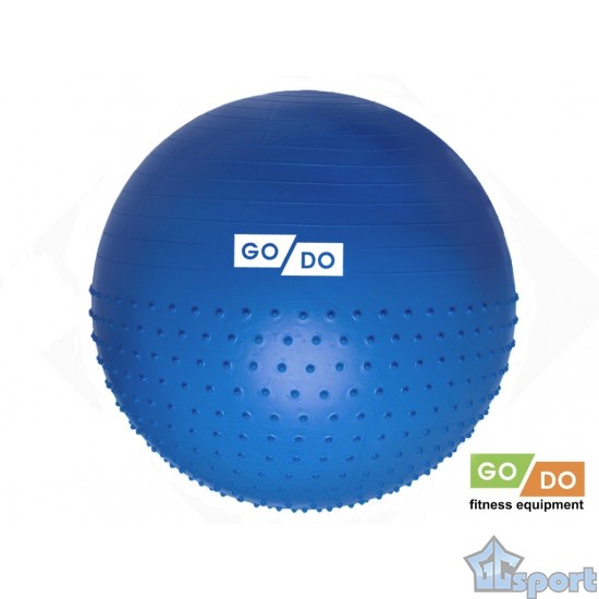 Мяч гимнастический полу-массажный 75 см GO DO синий