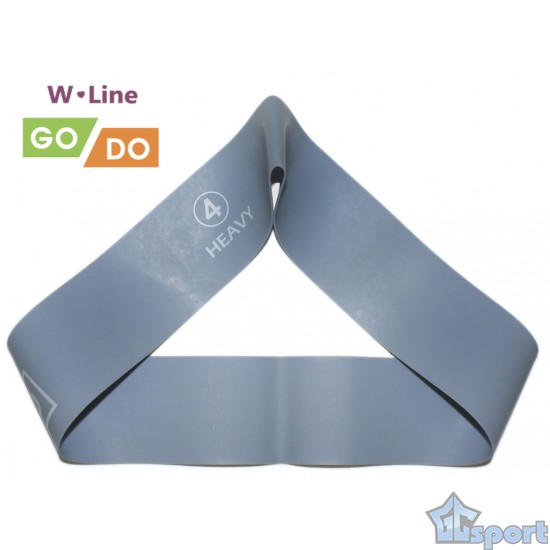 Эспандер-резинка GO DO W-line серая латексная 65 см нагрузка 8,5–13,5 кг