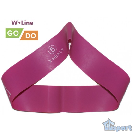 Эспандер-резинка GO DO W-line фуксия латексная 65 см нагрузка 10,7–16,8 кг