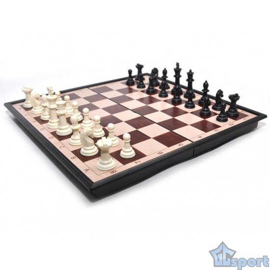 Магнитная настольная игра 2 в 1 шахматы и шашки 27 × 27 см