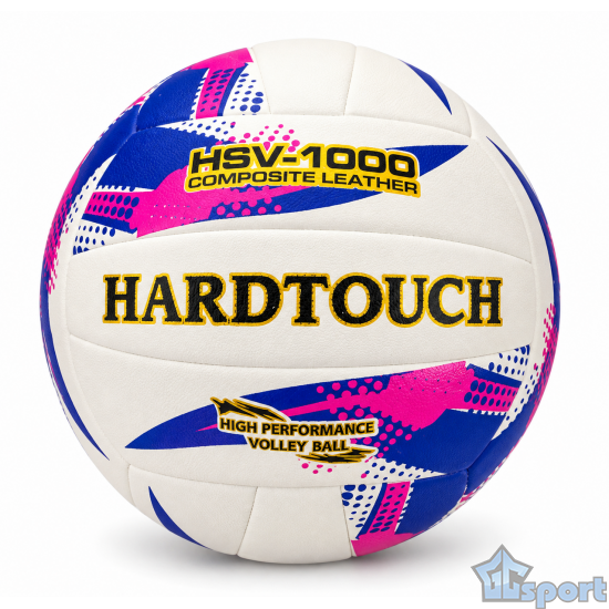 Волейбольный мяч HSV-1000 HARDTOUCH размера 5 бело-сине-розовый с латексной камерой