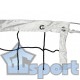 Волейбольная сетка GCsport 1 × 9,5 м с черным полотном, белыми стропами и стальным тросом толщиной нити 2 мм