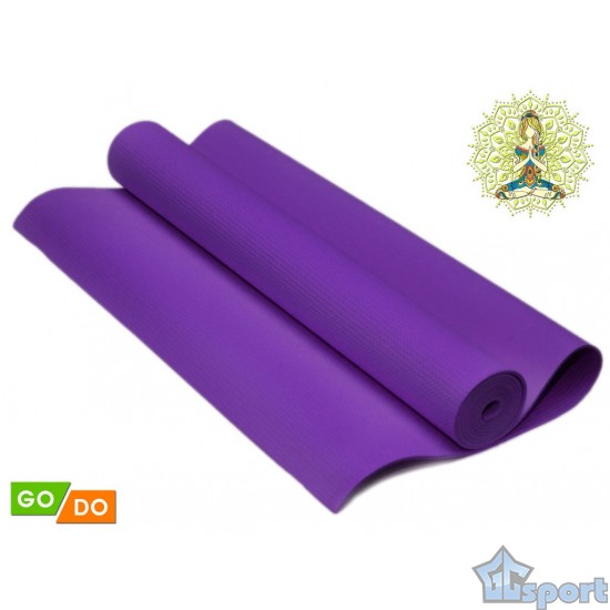 Фиолетовый коврик для фитнеса и гимнастики GO DO КВ6103 173 × 61 см