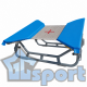 Минитрамп с открытой металлической рамой GCsport с красными защитными накладками и регулируемой высотой