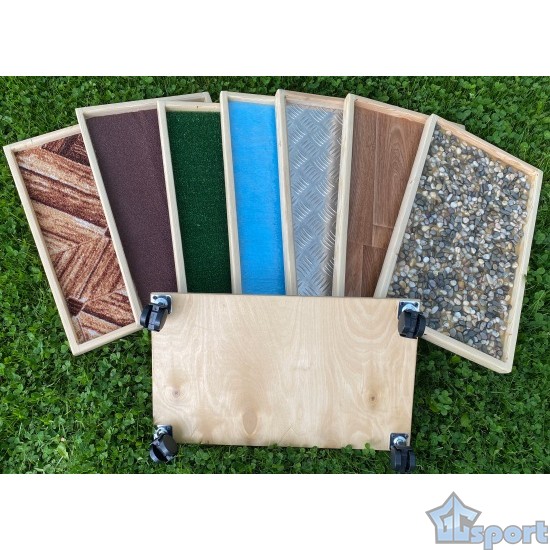 Тактильная дорожка GCsport (7 составных модулей) + тележка