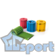 Коврик ребристый GCsport (состоит из 4-х ковриков разного цвета), 148х36х3 см