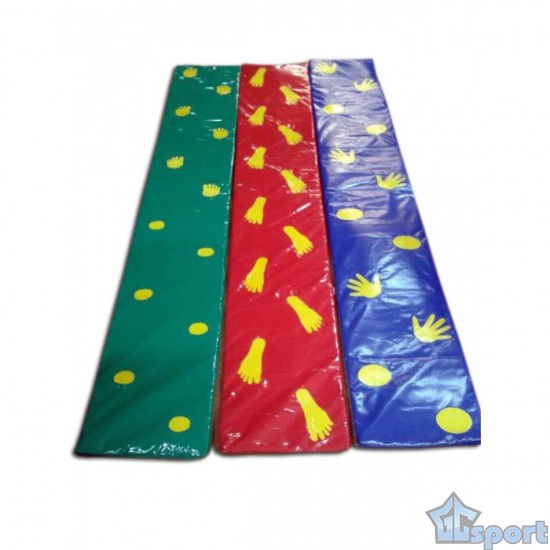 Коврик со следочками 250х40см из 3х частей (колено, ладонь, стопа, носок, пятка) GCsport