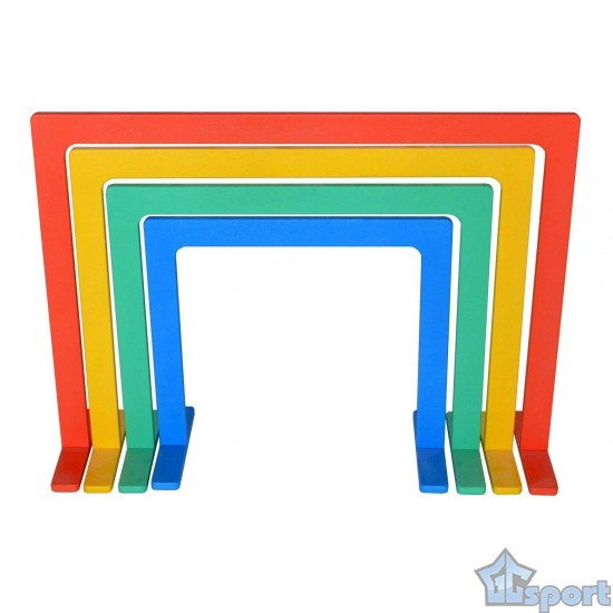 Дуги для подлезания разновысокие квадратные, фанера (комплект 4шт), GCsport
