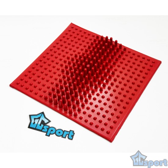 Коврик массажный с шипами GCsport 240х240 мм красный