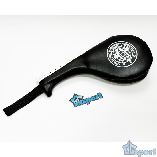 Лапа ракетка (хлопушка) GCsport двойная, отработка точности и скорости ударов, черная