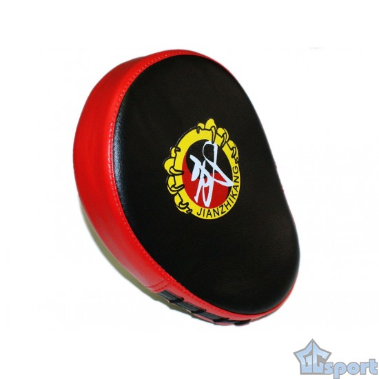 Лапа для единоборств тренировочная GCsport, гнутая, для бокса, универсальная (красная)