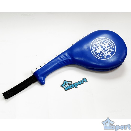 Лапа ракетка (хлопушка) GCsport двойная, отработка точности и скорости ударов, синяя