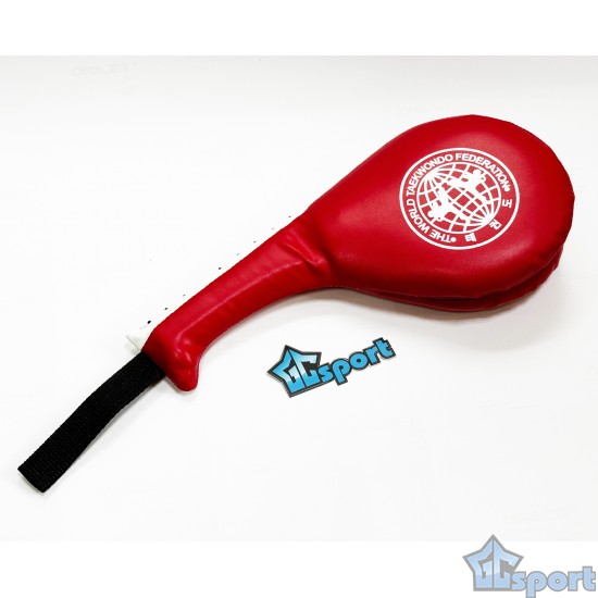 Лапа ракетка (хлопушка) GCsport двойная, отработка точности и скорости ударов, красная