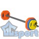 Памп штанга для аэробики 20кг, блины цветные обрезиненные, GCsport