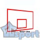 Щит баскетбольный игровой 1800х1050мм (фанера 18мм) без основания, GCsport