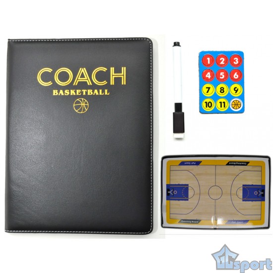 Папка тренерская "Баскетбол" с тактической доской с магнитной основой, Cima