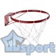 Баскетбольное кольцо №7 GCsport с упором и белой сеткой, красное, внутренний диаметр 45 см