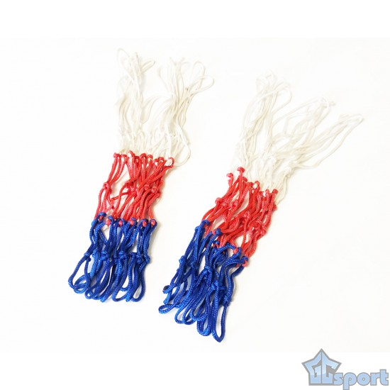 Сетка баскетбольная / сетка для баскетбольного кольца GCsport триколор 6мм (пара)