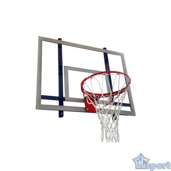Щит баскетбольный тренировочный 1200х900 мм (оргстекло 10 мм) с креплением к стене, GCsport