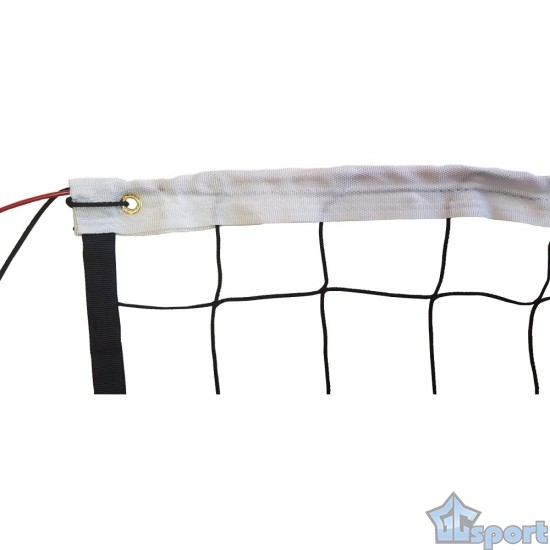 Сетка волейбольная нить 3 мм с тросом массовая GCsport (черная)