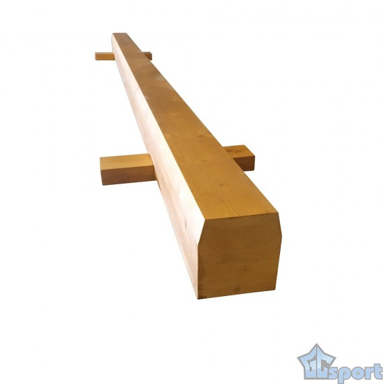 Бревно гимнастическое напольное 5 м, на деревянных опорах, GCsport