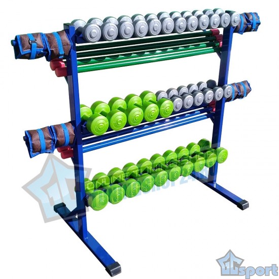 Комплект для силовой гимнастики с подвижным стеллажом GCsport Стандарт