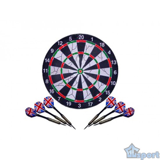 Набор для игры в дартс любительский 45 см, двухсторонний, с дротиками
