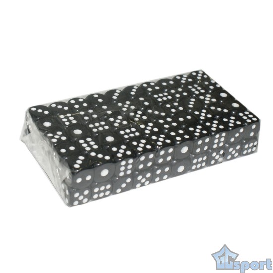 Кубики (игральные кости), 100шт, черные