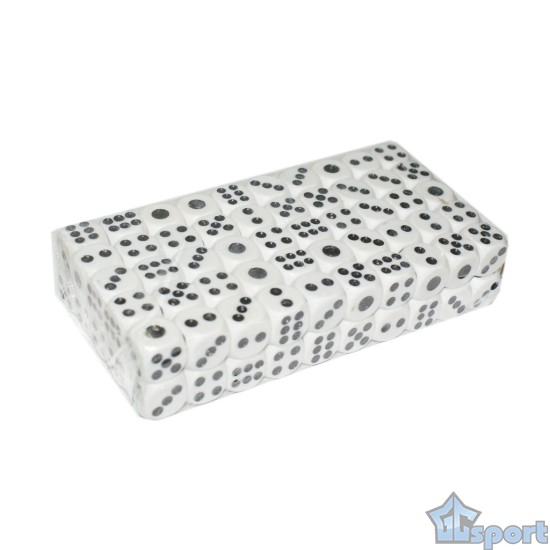 Кубики (игральные кости), 100шт, белые