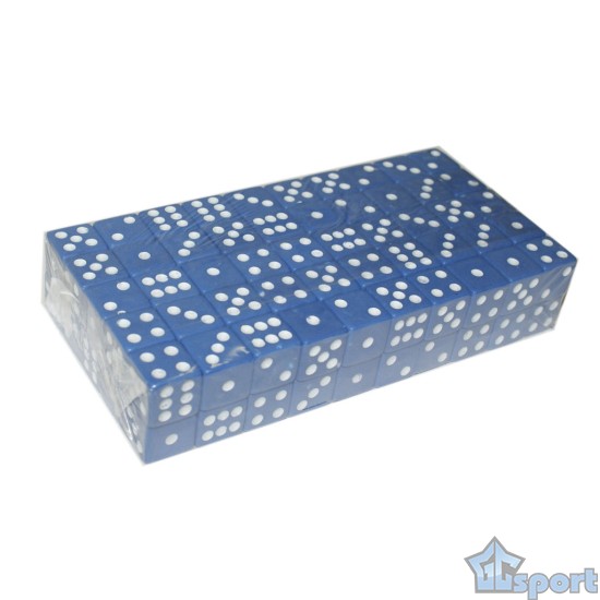 Кубики (игральные кости), 100шт, синие