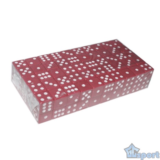 Кубики (игральные кости), 100шт, красные