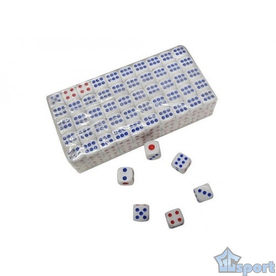 Кубики игральные 18 мм 100 шт цветные пластиковые
