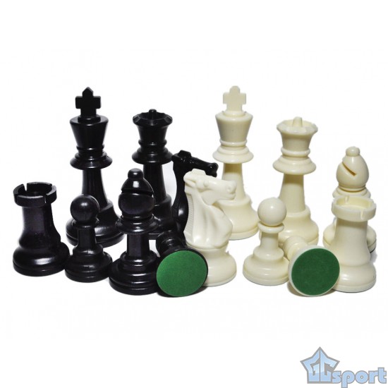 Фигуры шахматные (пластиковые), высота пешки 45мм