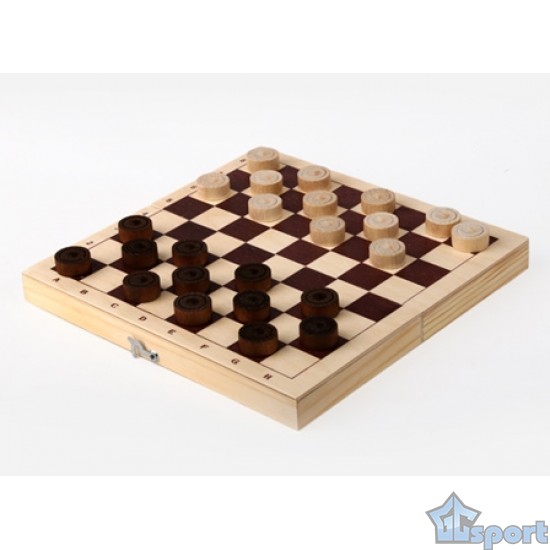 Шашки деревянные в комплекте с доской